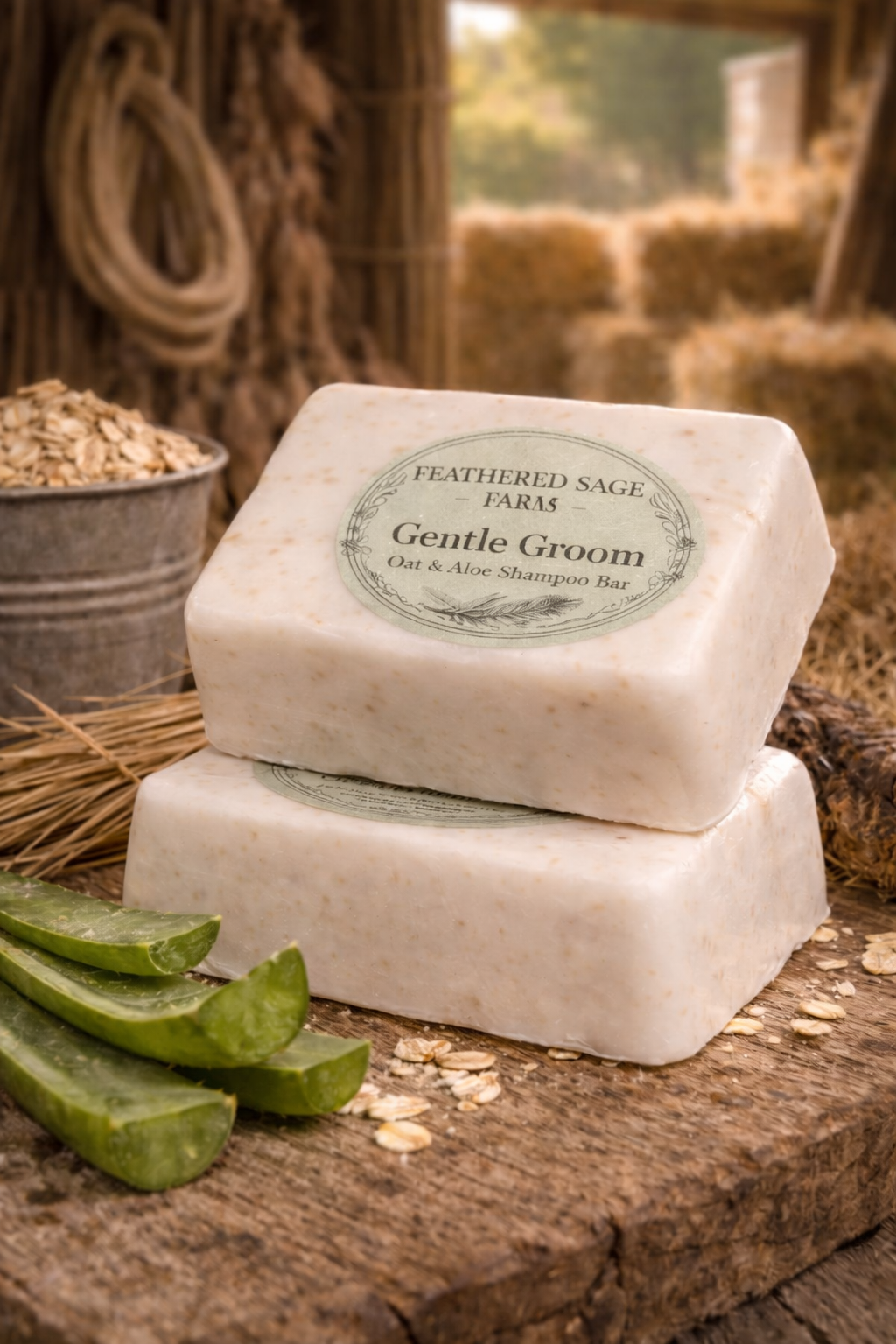 Gentle Groom Oat & Aloe Equine Shampoo Bar